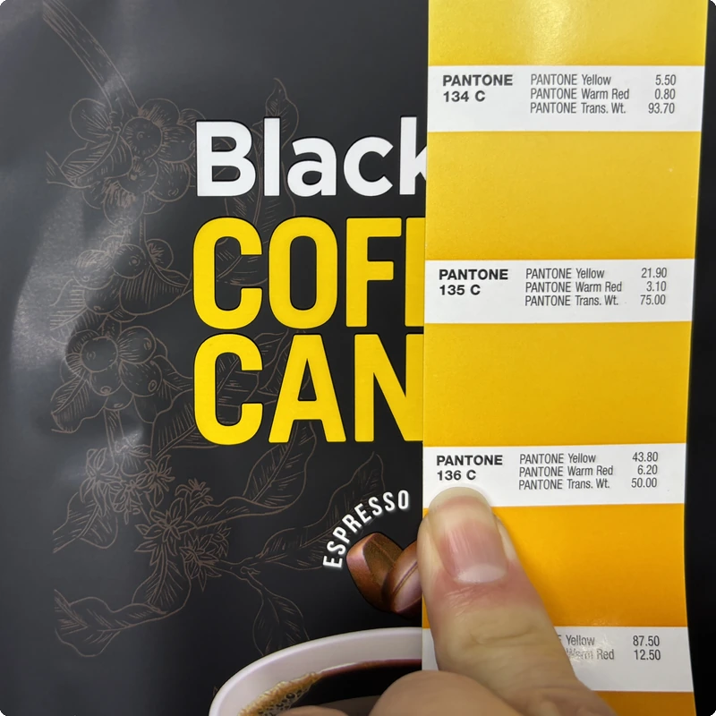 Pantone PT136C color matching during gravure printing — precise color control and quality assurance at DSS Pack factory
